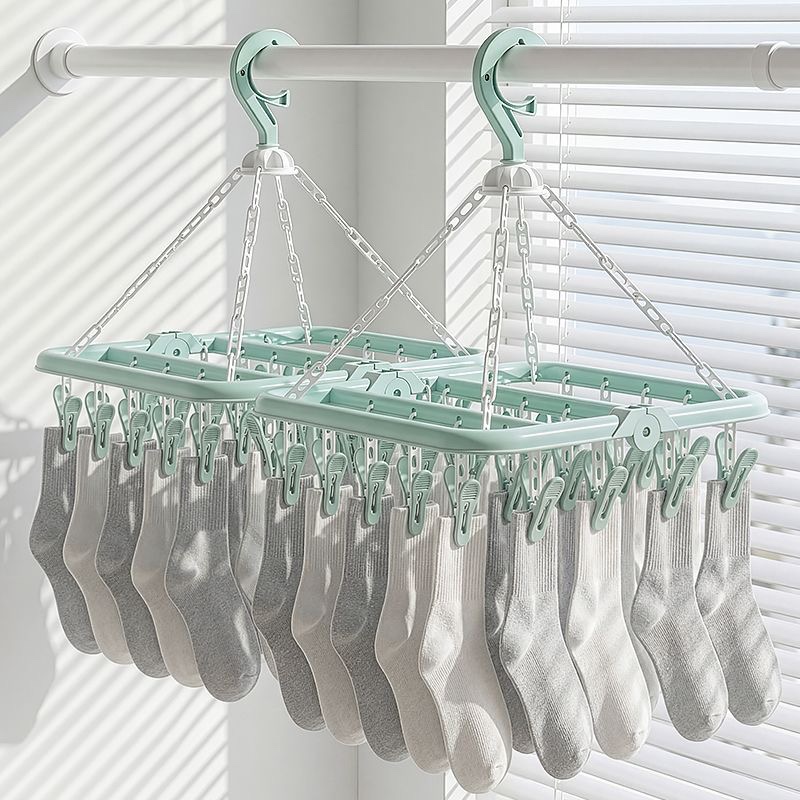 Sock Organizer Tray - Tendedero Plegable Multifuncional para Ropa, Plástico,
