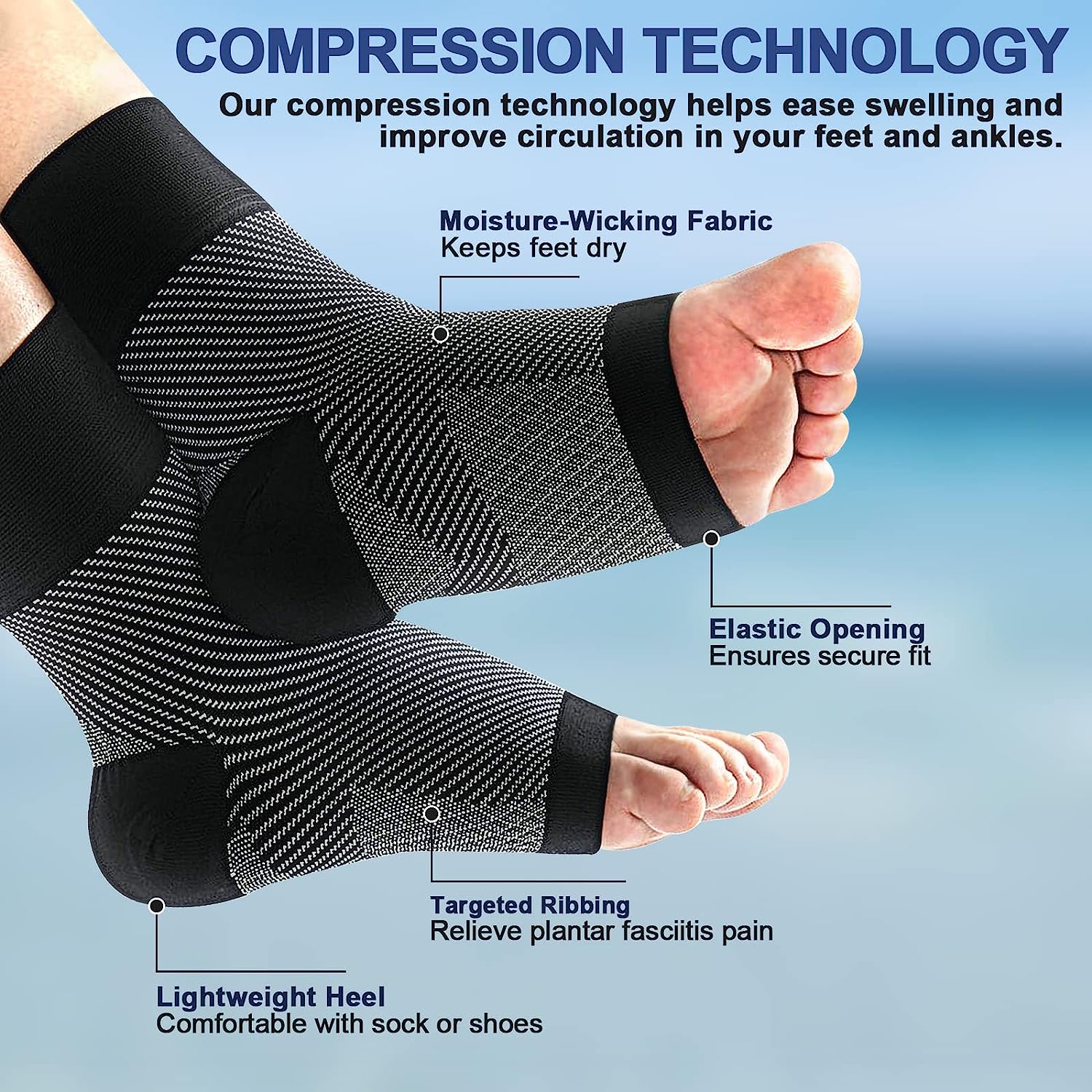 1 par de calcetines de compres - Ankle Brace Sock reseña y precio