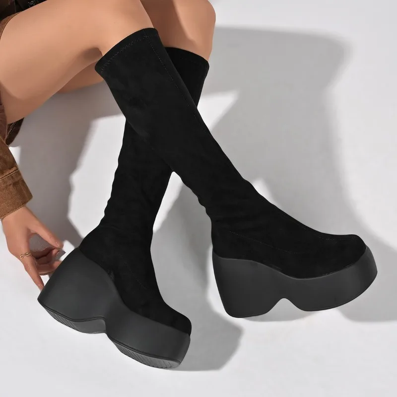 Invierno nuevo flaco de talla  - Knee High Sock Women reseña y precio